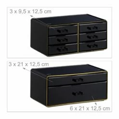 1x Organiseur Make Up Tiroirs Noir Doré 30 1x Organiseur Make Up Tiroirs Noir Doré -Home24 Soldes 55075e78c26d4c7f94c5200cb6ac4e1a