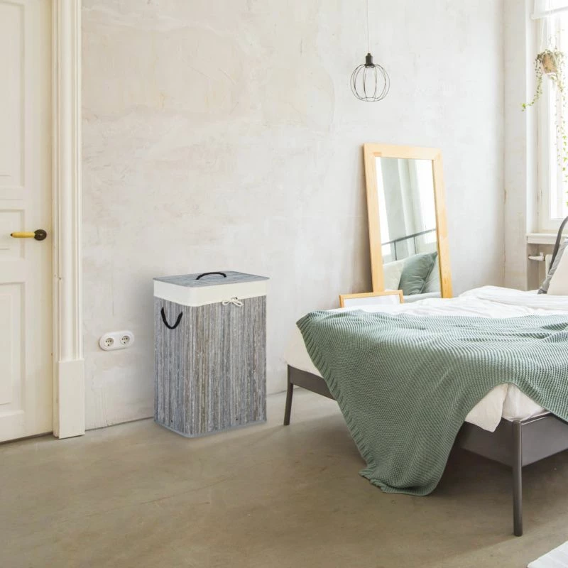 Panier Lessive En Bambou Rectangulaire 5 Panier Lessive En Bambou Rectangulaire – Image 3