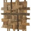Décoration Murale Carrée 9 En Teck L100