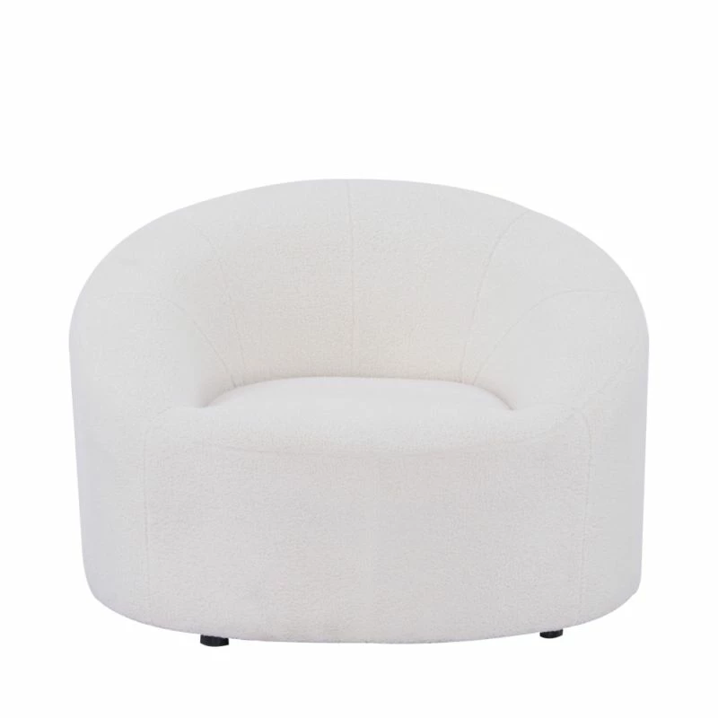 Fauteuil Design En Bouclette Ivoire 5 Fauteuil Design En Bouclette Ivoire – Image 3
