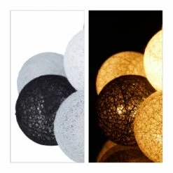 Guirlande Lumineuse LED 10 Boules Coton -Home24 Soldes 690198e25f20478dbd16dee2d88ae23d
