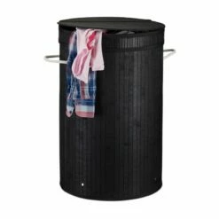 1x Corbeille à Linge Bambou Couvercle -Home24 Soldes 6c7117d679494479a449821ee00422bd