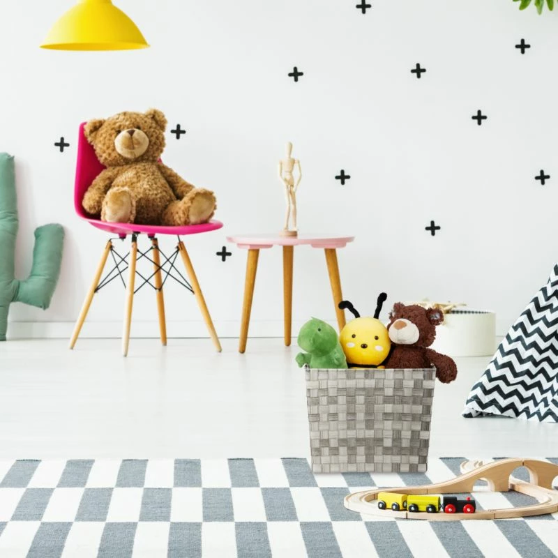 1x Panier De Rangement Haut Tressé 4 1x Panier De Rangement Haut Tressé – Image 2