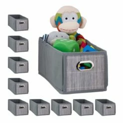 10x Paniers De Rangement Bambou étroit