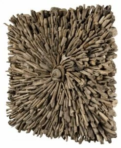 Décoration Murale Carrée Bois Flotté L90