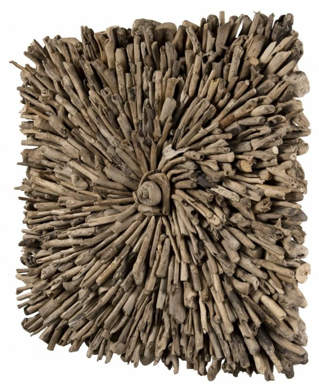 Décoration Murale Carrée Bois Flotté L90 3 Décoration Murale Carrée Bois Flotté L90