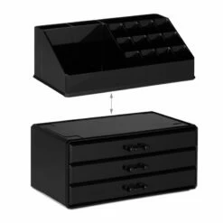 1x Organiseur Maquillage 3 Tiroirs Noir 24 1x Organiseur Maquillage 3 Tiroirs Noir -Home24 Soldes 77dbf1daa91d4657ba4664756e2a2379
