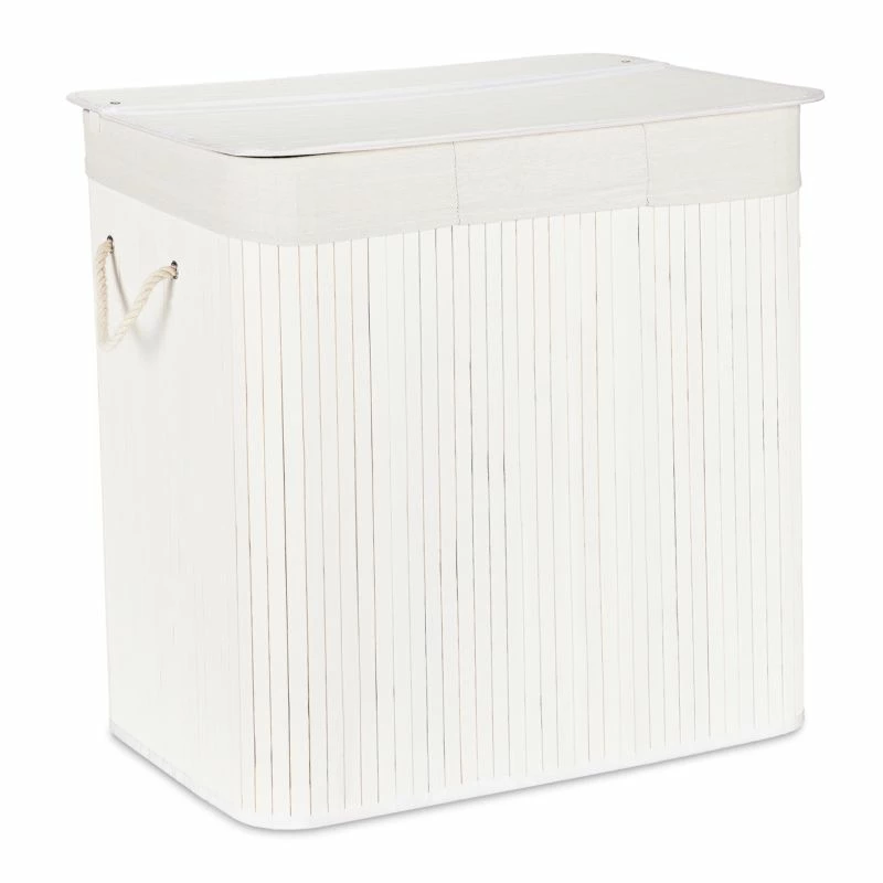 Panier à Linge En Bambou 3 Compartiments 11 Panier à Linge En Bambou 3 Compartiments – Image 9