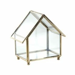 Coffret à Bijoux En Laiton Et Verre