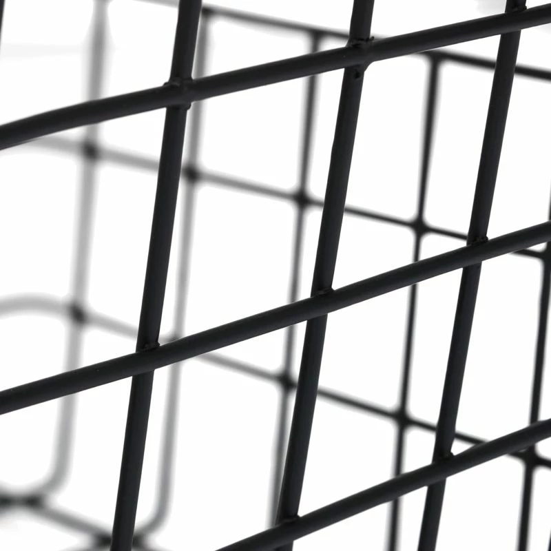 1x Panier Fil De Fer Poignées Bois Noir 9 1x Panier Fil De Fer Poignées Bois Noir – Image 7