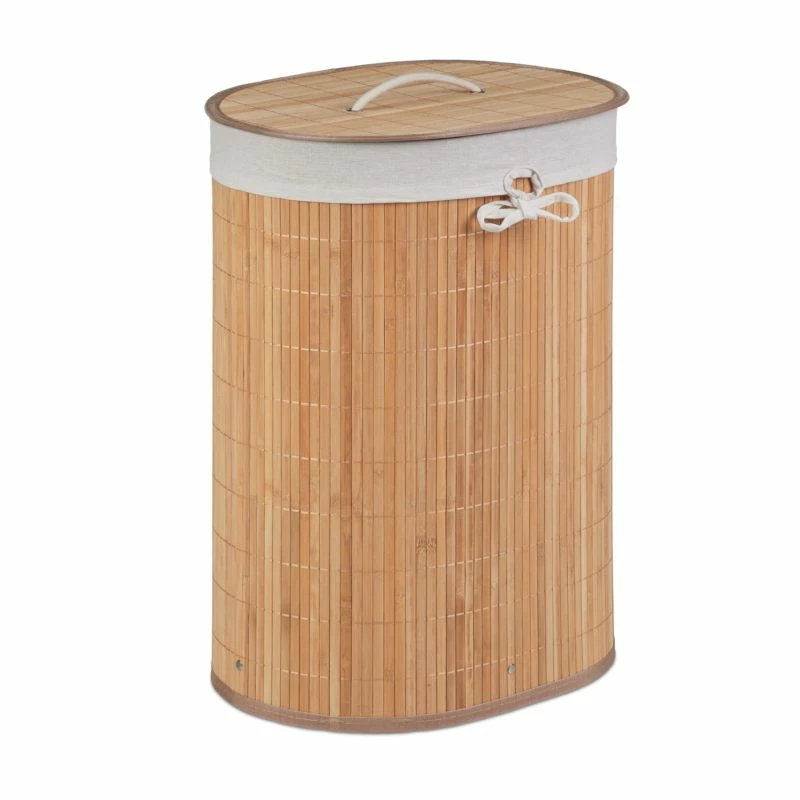1x Panier Linge En Bambou Ovale Nature 3 1x Panier Linge En Bambou Ovale Nature