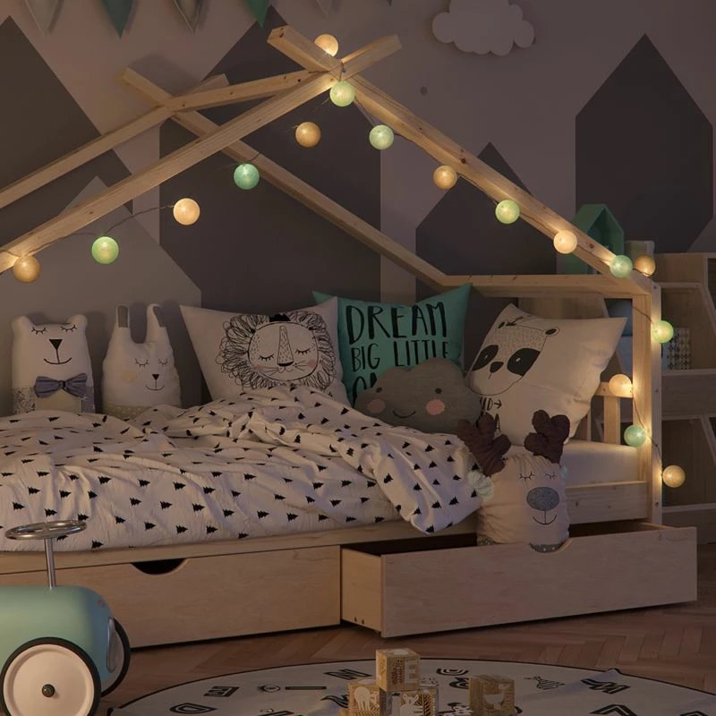 Guirlande Cotton Balls 310cm Vert 5 Guirlande Cotton Balls 310cm Vert – Image 3