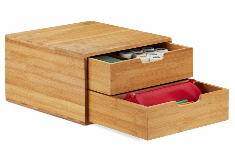 Boîte De Rangement Organiseur Bambou 4 Boîte De Rangement Organiseur Bambou – Image 2