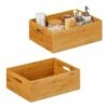 2xCaisse De Rangement Bambou Taille M
