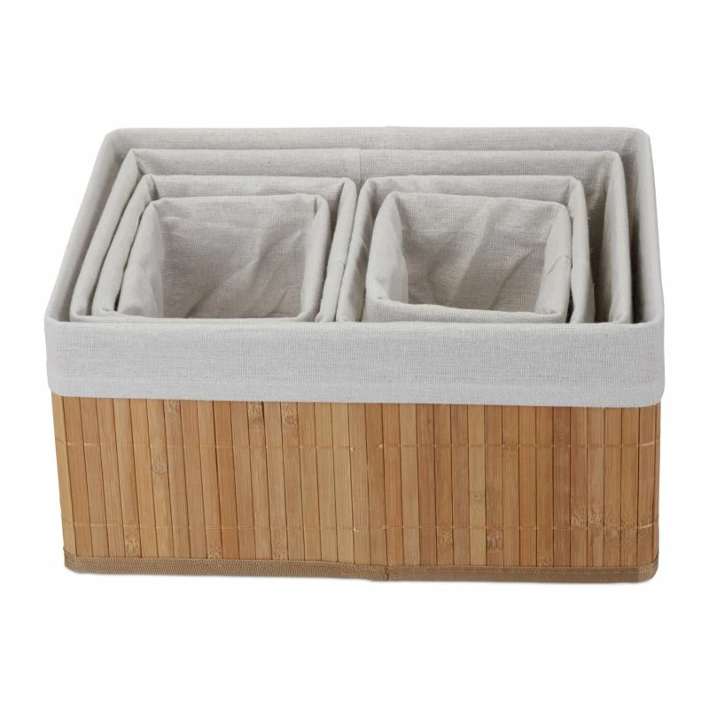 Lot De 6 Paniers De Rangement Gris 20 Lot De 6 Paniers De Rangement Gris – Image 18