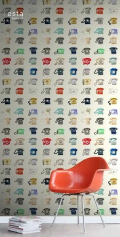 Papier Peint Intissé XXL Téléphones Rétr -Home24 Soldes 8185a40f95b64613b182952de93e64fe