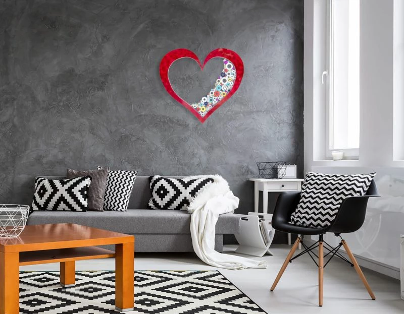 Sculpture Murale Métal Right Spot Heart 4 Sculpture Murale Métal Right Spot Heart – Image 2