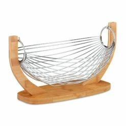Corbeille à Fruits Hamac Bambou Inox