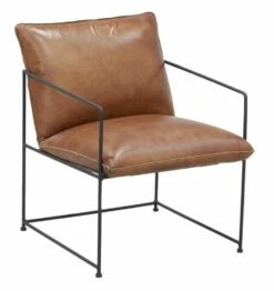 Home24 Soldes 64 Fauteuil En Cuir De Buffle Et Métal