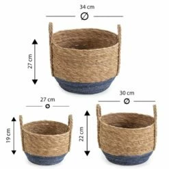 Set De 3 Paniers Iria Fibre Naturelle -Home24 Soldes 85e0e73e615040849612e96af1fd855e