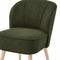 Fauteuil TIVOLI Tissu Bouclette Kaki -Home24 Soldes 88d44aee99594657b932f74625c27321