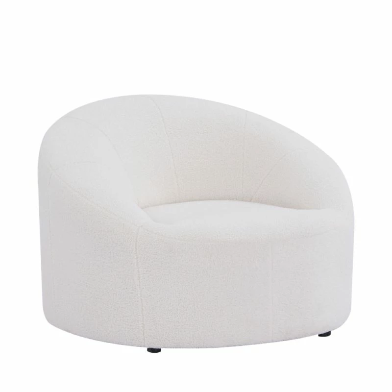 Fauteuil Design En Bouclette Ivoire 3 Fauteuil Design En Bouclette Ivoire