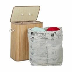 Panier à Linge En Bambou 2 Compartiments 15 Panier à Linge En Bambou 2 Compartiments -Home24 Soldes 8f177e33dcc749e4bf0422d10fec3852