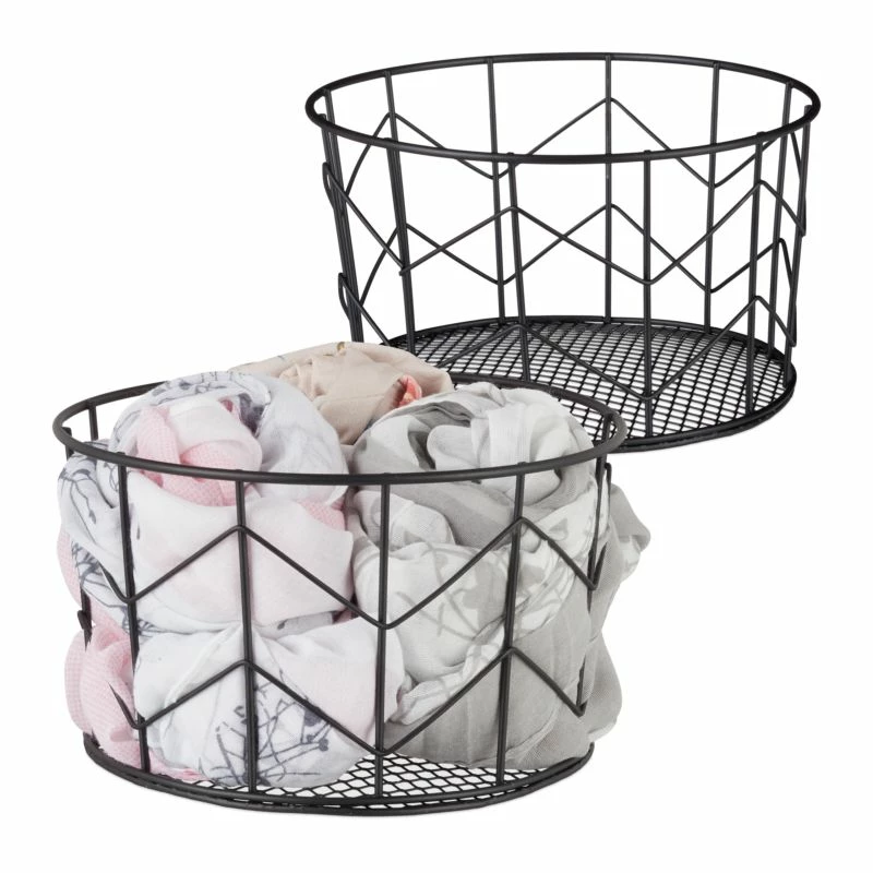 Lot De 2 Corbeilles Fil De Fer 20 Lot De 2 Corbeilles Fil De Fer – Image 18