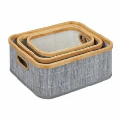 Lot De 3 Paniers De Rangement Gris -Home24 Soldes 95a378e6df564853b675309574ede4c6