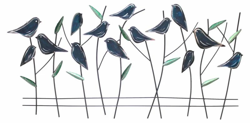 Sculpture Murale Métal Monticoles Bleus 3 Sculpture Murale Métal Monticoles Bleus