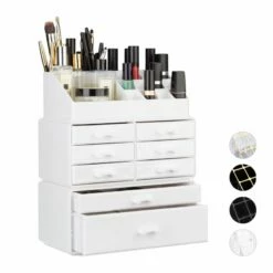 1x Organiseur Make Up Tiroirs Noir Doré 31 1x Organiseur Make Up Tiroirs Noir Doré -Home24 Soldes 973fa102cf08449296ec32d3429c9916