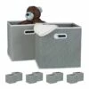 Boîte De Rangement Gris Lot De 10
