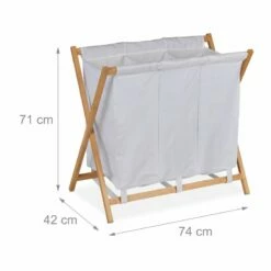 Panier à Linge Pliable 3 Compartiments -Home24 Soldes a103552340f04168b257c4cdf1acd8df