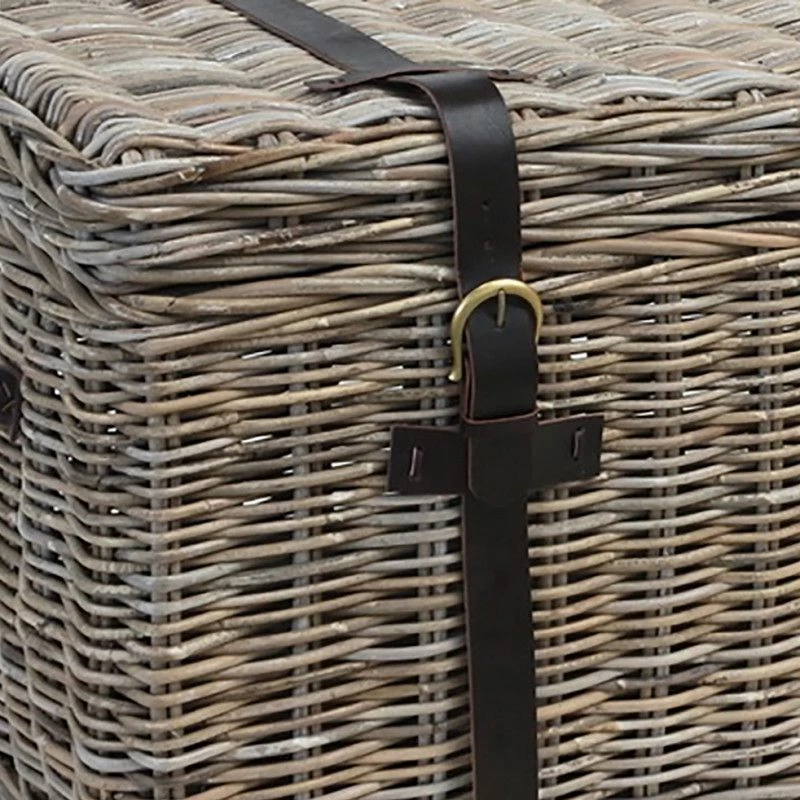 Malle Kubu Naturel Tressé Et Simili Cuir 4 Malle Kubu Naturel Tressé Et Simili Cuir – Image 2