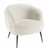 Fauteuil Cosy Tissu Bouclette Blanc -Home24 Soldes a324a9dc3a864f3c8e37b2a0d5c9d62b