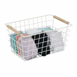 1x Panier Fil De Fer Poignées Bois Noir 28 1x Panier Fil De Fer Poignées Bois Noir -Home24 Soldes a35b6b26aeb54678a6227d0001b6c73f