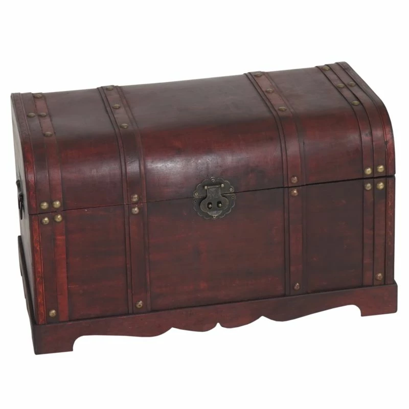 Coffre Bois Valence Style Antique Rond 4 Coffre Bois Valence Style Antique Rond – Image 2