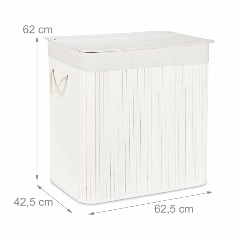 Panier à Linge En Bambou 3 Compartiments 14 Panier à Linge En Bambou 3 Compartiments – Image 12