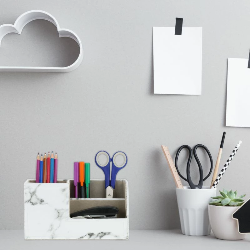 Organiseur De Bureau Effet Marbre 4 Organiseur De Bureau Effet Marbre – Image 2