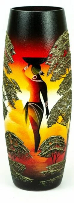 Grand Vase De Sol En Verre 40 Cm