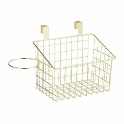 1x Panier Suspension En Métal Doré