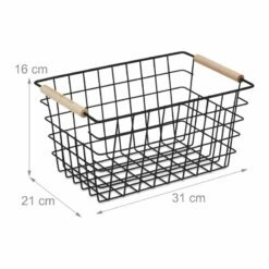 Panier En Fil De Fer Avec Poignées Bois 20 Panier En Fil De Fer Avec Poignées Bois -Home24 Soldes b59a674617eb4491acedd5fe47595d5b 1