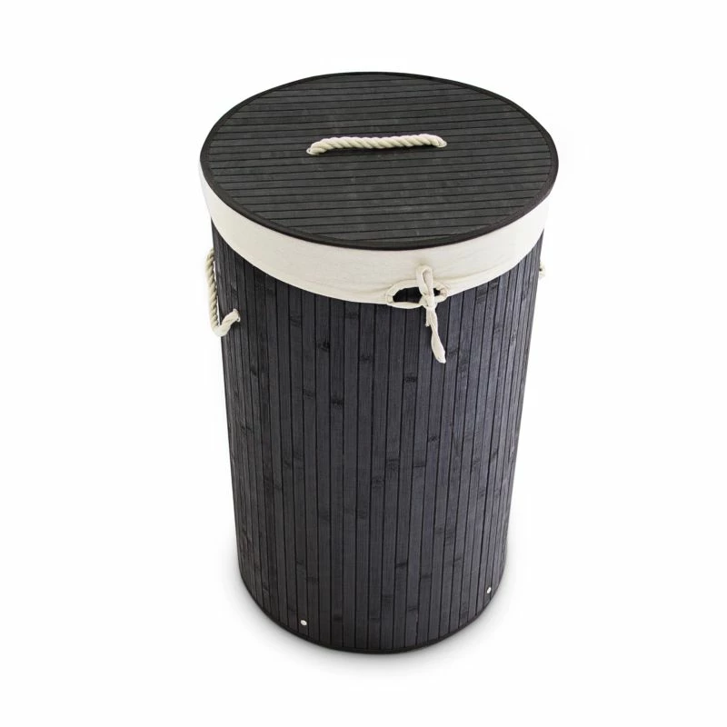 Lot De 10 Paniers à Linge Bambou Ronds 6 Lot De 10 Paniers à Linge Bambou Ronds – Image 4