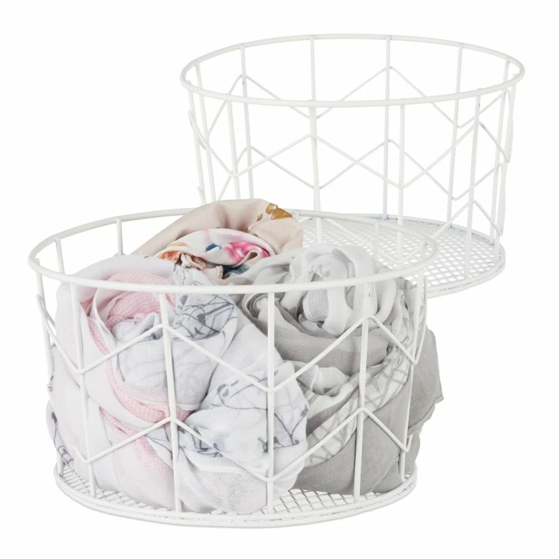 Lot De 2 Corbeilles Fil De Fer 8 Lot De 2 Corbeilles Fil De Fer – Image 6