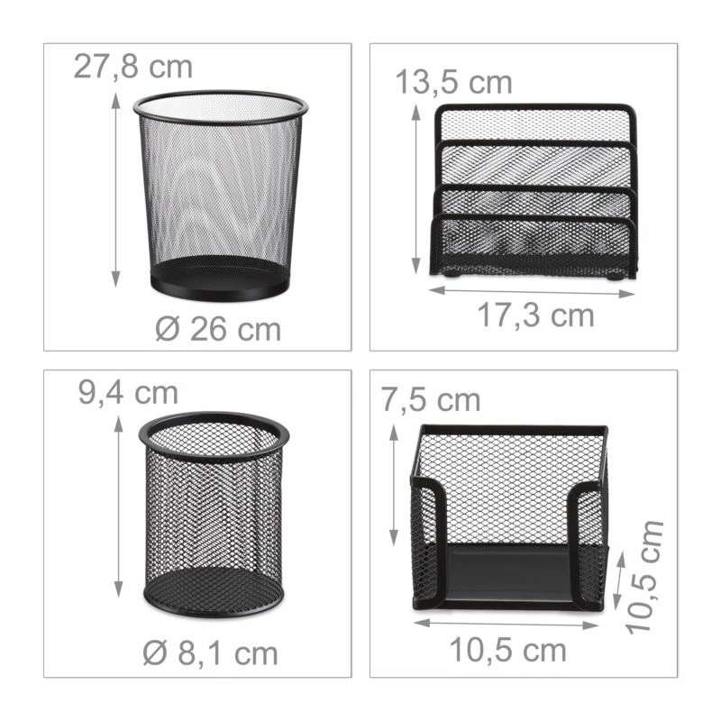 Set 4 Fournitures De Bureau En Métal 9 Set 4 Fournitures De Bureau En Métal – Image 7