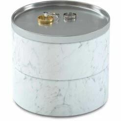 Umbra Boite à Bijoux Imitation Marbre Blanc Te