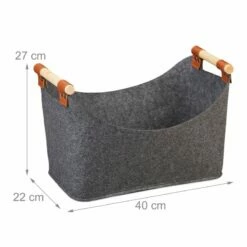 Sac En Feutre Avec Poignées En Bois -Home24 Soldes cf4ae78015b440fa8f23309e14379261