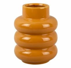 PRESENT TIME Vase Déco Bobbly Glazed - Ocre