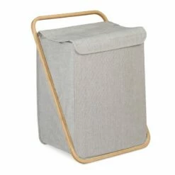 Panier à Linge En Tissu Et Bambou