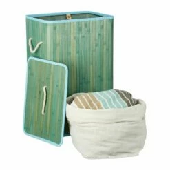 1x Panier à Linge Bambou Blanc -Home24 Soldes d411cb36089f4d84bfd9e46f3a80793e 2